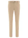 Incotex Beige Pants In Burgundy