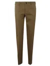Incotex Beige Slim Fit Trousers With Contemporary Pockets In Brown