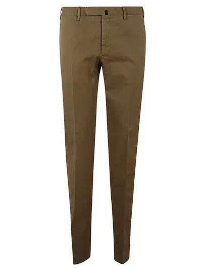 Incotex Beige Slim Fit Trousers With Contemporary Pockets In Brown