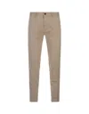 Incotex Trousers Cotton Back Pocket In Brown