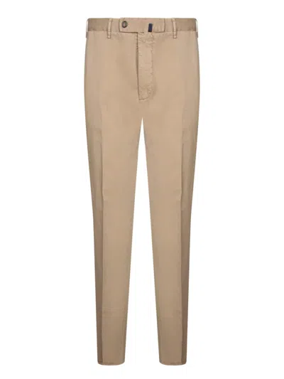 Incotex Beige Trousers With Front Zip Closure In Neutral