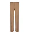 Incotex Tailored Beige Trousers With Smooth Finish In Brown
