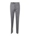 Incotex Tailored Trousers With Back Pockets And Belt Loops In Gray
