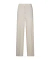 Incotex Trousers Linen Wide Leg In Nude