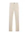 Incotex Stretch Cotton Trousers With Practical Pockets In Nude