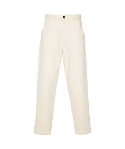 INCOTEX LOGO-EMBROIDERED TROUSERS