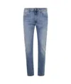 Incotex Belt Loop Jeans In Blue