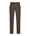 Incotex Straight-leg Linen-blend Pants In Brown