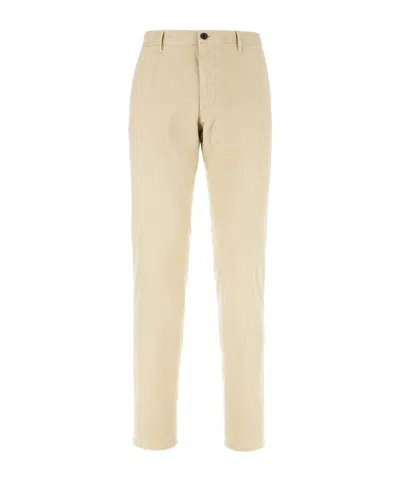 INCOTEX BUTTON-CLOSURE WELT-POCKET TROUSERS
