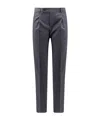 Incotex Pattern 54 Virgin Wool Trouser With Pinces In Black