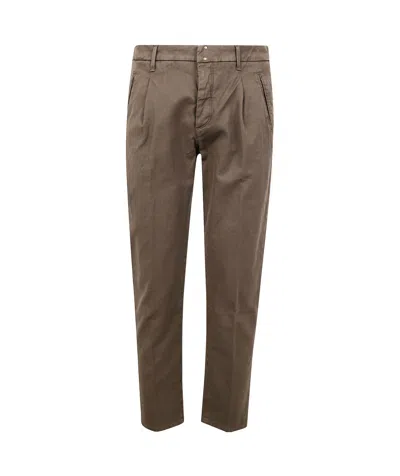 INCOTEX LOGO-PATCH TROUSERS