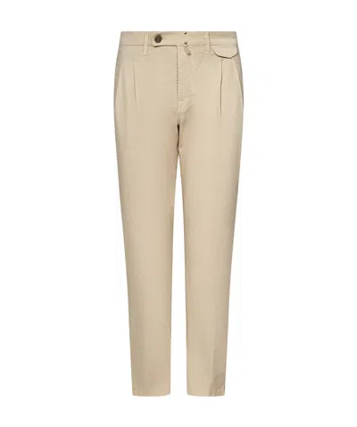 Incotex Belt Loops Slacks In Light Beige