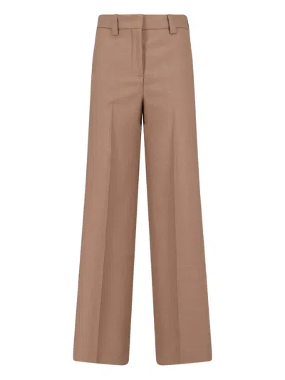 Incotex Wide Leg Trousers Featuring Button Detail In Brown