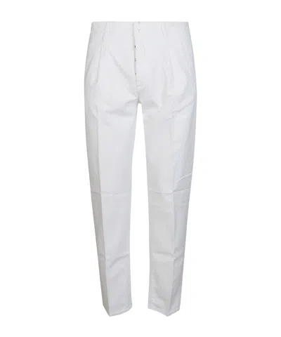 Incotex Belt Ring Casual Pants In White