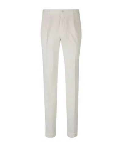 Incotex Belt Ring Casual Pants In White