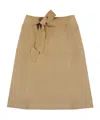 Incotex Tie-waist Midi Skirt In Nude