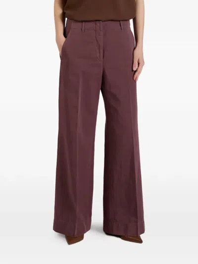 Incotex Belt-loop Palazzo Pants In Brown
