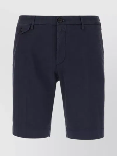 Incotex Bermuda Cotton Shorts Belt Loops In Blu