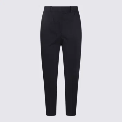 INCOTEX INCOTEX BLACK COTTON PANTS