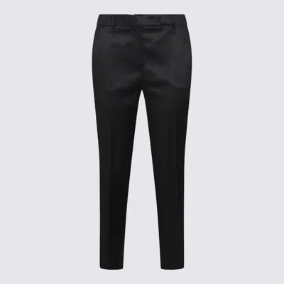 INCOTEX BLACK COTTON PANTS