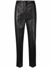 Incotex Coated Finish Trousers Featuring Pockets In Black