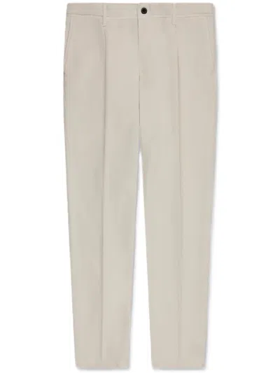 Incotex Black Tailored Flat Front Trousers In Neutral