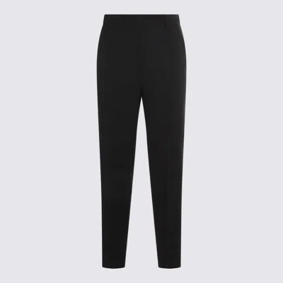 INCOTEX BLACK WOOL PANTS