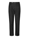 Incotex Blend Denim Tapered Leg Trousers In Black
