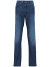 Incotex Trousers With Belt Loops And Five-pocket Design In Blue