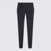Incotex Trousers Blue And Green In Black