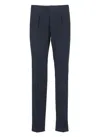 Incotex Blue Panama Cotton Pants In Blue