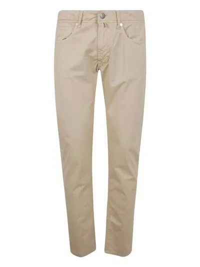 Incotex Blue Division 5 Pockets Denim Stretch In Brown