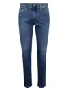 Incotex Blue Division 5 Pockets Denim Stretch Clothing In Blue