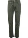 Incotex Blue Division 5 Pockets Denim Stretch In Green