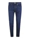 Incotex Blue Division 5 Tasche In Cotone Denim Stretch