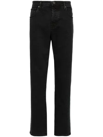 INCOTEX BLUE DIVISION 5 POCKETS STRETCH VINTAGE,BDPT0001.02333 BLACK