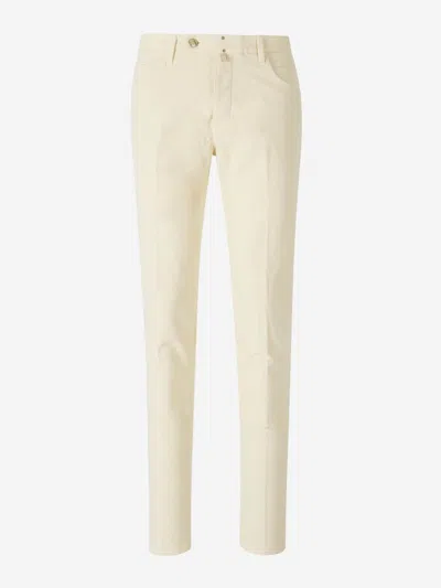 Incotex Blue Division Corduroy Chino Pants In Neutral