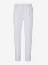 Incotex Blue Division Cotton Formal Pants In A Clamp