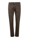 Incotex Blue Division 5 Pockets Denim Stretch In Gray