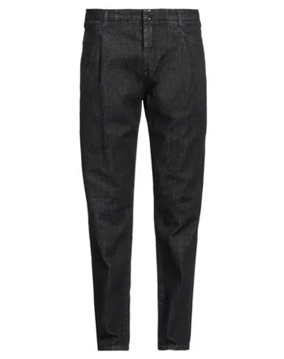 Incotex Blue Division Man Jeans Black Size 30 Cotton, Elastane