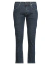 Incotex Blue Division Man Jeans Blue Size 34 Cotton, Elastane In Blue