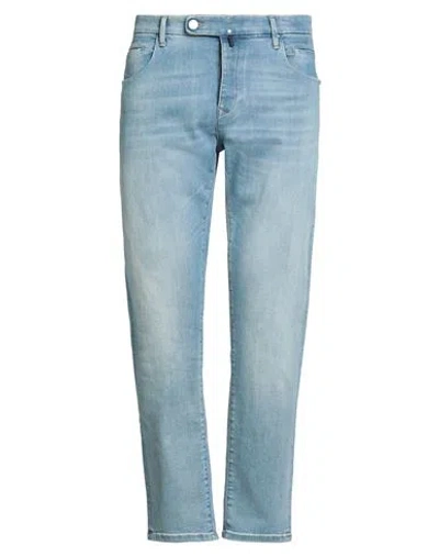 Incotex Blue Division Man Jeans Blue Size 34 Cotton, Elastomultiester, Elastane