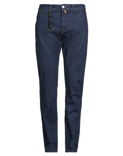 Incotex Blue Division Man Jeans Blue Size 35 Cotton, Elastane