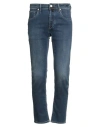 Incotex Stretch Denim Trousers Five Pockets In Animal Print