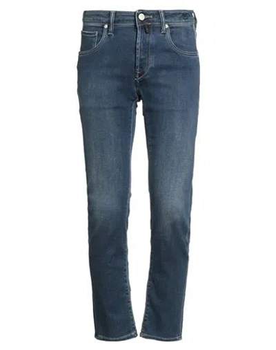 Incotex Blue Division Man Jeans Blue Size 35 Cotton, Polyester, Elastane