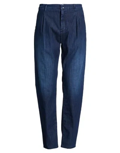 Incotex Blue Division Man Jeans Blue Size 35 Cotton, Viscose, Polyester, Elastane