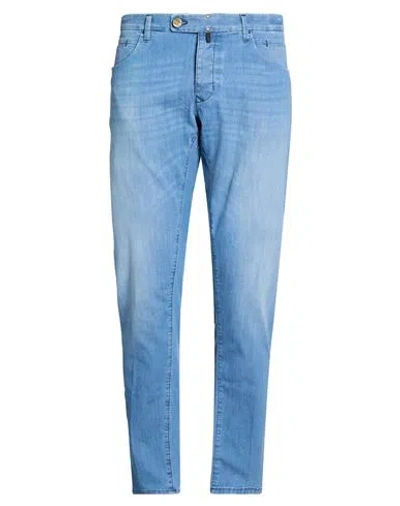 Incotex Blue Division Man Jeans Blue Size 36 Cotton, Viscose, Polyester, Elastane