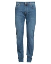 Incotex Blue Division Man Jeans Blue Size 38 Cotton, Elastomultiester, Elastane In Blue