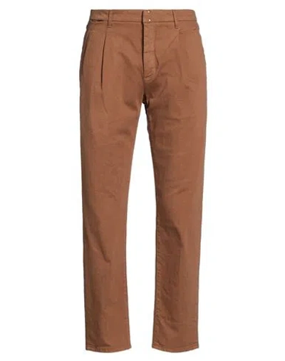 Incotex Blue Division Man Jeans Brown Size 33 Cotton, Elastane