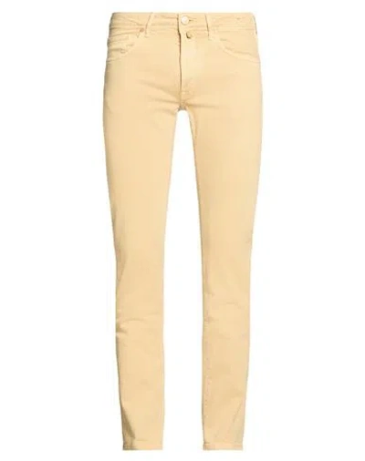 Incotex Blue Division Man Jeans Camel Size 33 Cotton, Elastane In Nude